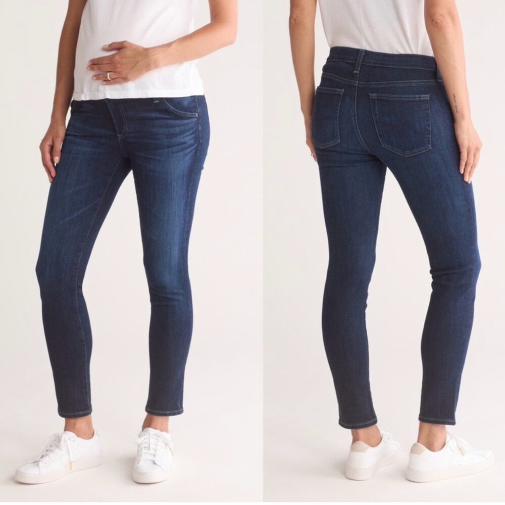 AG Maternity Dark Blue Jeans- maternity prima- cigarette leg- 30R